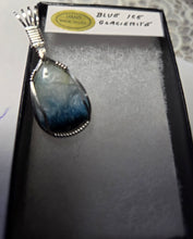 Load image into Gallery viewer, Custom Wire Wrapped Blue Ice Glacierite Necklace/Pendant Sterling Silver
