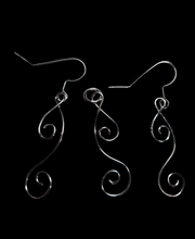 Load image into Gallery viewer, Custom Wire Wrapped Sterling Silver/Argentium .935 Set Earrings/Necklace/Pendent