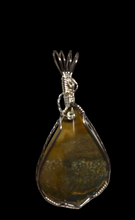 Load image into Gallery viewer, Custom Cut Polished &amp; Wire Wrapped Prairie Agate Necklace/Pendant Sterling Silver
