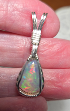 Load image into Gallery viewer, Custom Wire Wrapped Ethiopian Opal Necklace/Pendant Sterling Silver