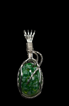 Load image into Gallery viewer, Custom Wire Wrapped European Vintage Stone Necklace/Pendant Sterling Silver