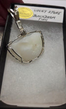 Load image into Gallery viewer, Custom Wire Wrapped Lucky Stone Black Drum Fish Necklace/Pendant Sterling Silver