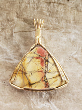 Load image into Gallery viewer, Custom  Wire Wrapped Picaso Jasper Necklace/Pendant 14kgf Wire