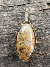 Load image into Gallery viewer, CustomWire Wrapped Crazy Horse Monument Stone Necklace/Pendant Sterling Silver