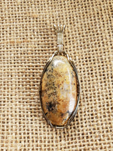 Load image into Gallery viewer, CustomWire Wrapped Crazy Horse Monument Stone Necklace/Pendant Sterling Silver