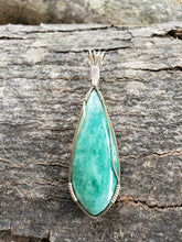 Load image into Gallery viewer, Custom Wire Wrapped Amazonite Amelia County VA Necklace/Pendant Sterling Silver