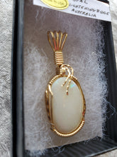 Load image into Gallery viewer, Custom Wire Wrapped Opal from Lightening Ridge Australia Necklace/Pendant 14kgf