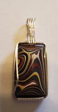 Load image into Gallery viewer, Custom Wire Wrapped Fordite Necklace/Pendant In Sterling Silver Wire