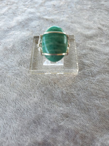Custom Amazonite Ring Size 7  Wire Wrapped in Sterling Silver