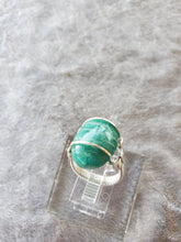 Load image into Gallery viewer, Custom Amazonite Ring Size 7  Wire Wrapped in Sterling Silver