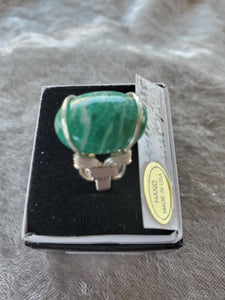 Custom Amazonite Ring Size 7 1/2  Wire Wrapped in Sterling Silver