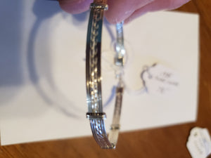 Wire Wrapped Sterling Silver Bracelet Size 7 1/2