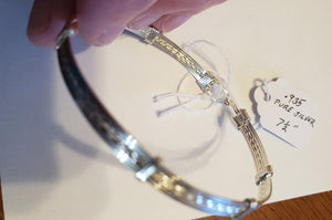 Wire Wrapped Sterling Silver Bracelet Size 7 1/2