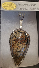 Load image into Gallery viewer, Custom Wire Wrapped Nelsonite Virginia State Stone Necklace/pendant