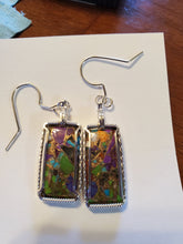 Load image into Gallery viewer, Custom Wire Wrapped Multi Copper Turquoise Sterling Silver Earrings
