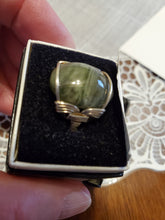Load image into Gallery viewer, Custom wire wrapped Rebecca Iron Ore Slag Sterling Silver Ring 8 1/2