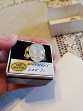 Load image into Gallery viewer, Custom Wire Wrapped Moonstone Ring Size 7 1/2 Sterling Silver