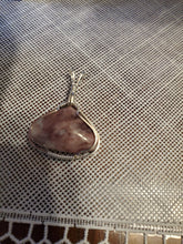 Load image into Gallery viewer, Custom Wire Wrapped Candy Cane Stone Necklace/Pendant Sterling Silver