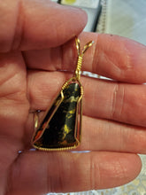 Load image into Gallery viewer, Custom Wire Wrapped Apache Gold Necklace/Pendant 14 Kgf Wire