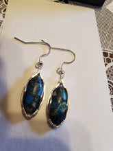 Load image into Gallery viewer, Custom Wire Wrapped Sea Sediment Earrings Sterling Silver