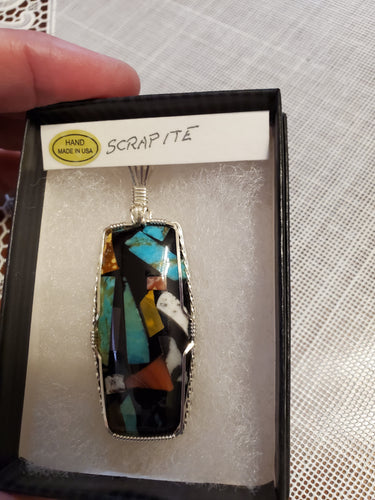 Custom Wire Wrapped Scrapite Necklace/Pendant Sterling Silver