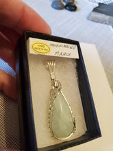 Load image into Gallery viewer, Custom Wire Wrapped Aquamarine Necklace/Pendant Sterling Silver