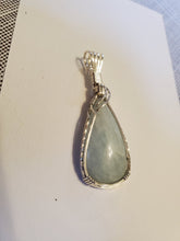 Load image into Gallery viewer, Custom Wire Wrapped Aquamarine Necklace/Pendant Sterling Silver