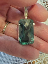 Load image into Gallery viewer, Custom Wire Wrapped Faceted Aquamarine Necklace/Pendant Sterling Silver