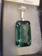 Load image into Gallery viewer, Custom Wire Wrapped Faceted Aquamarine Necklace/Pendant Sterling Silver