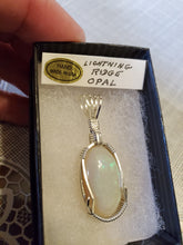 Load image into Gallery viewer, Custom Wire Wrapped Lightning Ridge Opal Necklace/Pendant Sterling Silver