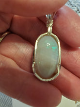 Load image into Gallery viewer, Custom Wire Wrapped Lightning Ridge Opal Necklace/Pendant Sterling Silver