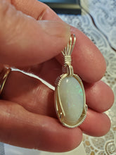 Load image into Gallery viewer, Custom Wire Wrapped Lightning Ridge Opal Necklace/Pendant Sterling Silver