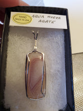 Load image into Gallery viewer, Custom Wire Wrapped Aqua Nueva Necklace/Pendant Sterling Silver