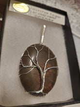 Load image into Gallery viewer, Custom Wire Wrapped Rock Collected From Nancy Hanks Birthplace Tree of Life Necklace/Pendant Sterling Silver