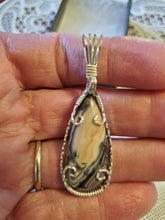 Load image into Gallery viewer, Custom Wire Wrapped Rare Porcelain Jasper Necklace/Pendant Sterling Silver