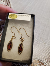 Load image into Gallery viewer, Custom Wire Wrapped Faceted Garnet 3.9 ct. Earrings 14Kgf