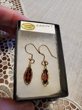 Load image into Gallery viewer, Custom Wire Wrapped Faceted Garnet 3.9 ct. Earrings 14Kgf