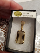 Load image into Gallery viewer, Custom Wire Wrapped Faceted Smokey Quartz Necklace/Pendant 14Kgf