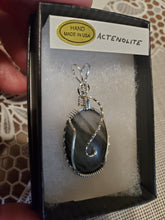Load image into Gallery viewer, Custom Wire Wrapped Actenolite Necklace/Pendant Sterling Silver