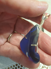 Load image into Gallery viewer, Custom Wire Wrapped Lake Superior Beach Glass Necklace/Pendant Sterling Silver