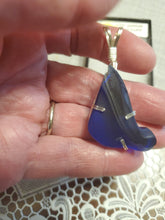 Load image into Gallery viewer, Custom Wire Wrapped Lake Superior Beach Glass Necklace/Pendant Sterling Silver