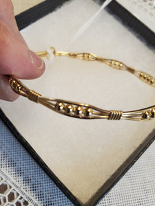 Custom Wire Wrapped 14Kgf Beaded Bracelet Size 8 1/4