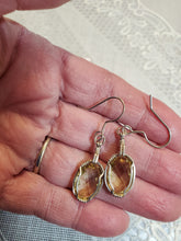Load image into Gallery viewer, Custom Wire Wrapped Lemon Citrine Faceted Earrings Sterling Silver