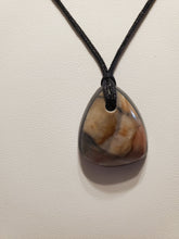 Load image into Gallery viewer, Custom Cut Polished Jasper Necklace/Pendant With Adjustable Cord