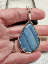 Load image into Gallery viewer, Custom Wire Wrapped Owyhee Opal Necklace/Pendant Sterling Silver