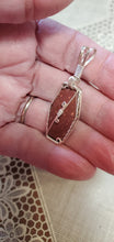 Load image into Gallery viewer, Custom Wire Wrapped Catlinite (Pipestone)Necklace/Pendant Sterling Silver