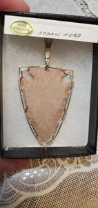 Custom Wire Wrapped Arrowhead Necklace/Pendant Sterling Silver