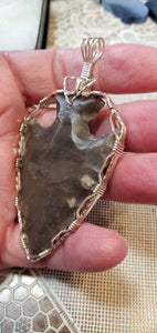 Custom Wire Wrapped Arrowhead Necklace/Pendant Sterling Silver