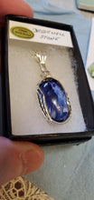 Load image into Gallery viewer, Custom Wire Wrapped Dark Blue Bridewell Stone Necklace/Pendant Sterling Silver