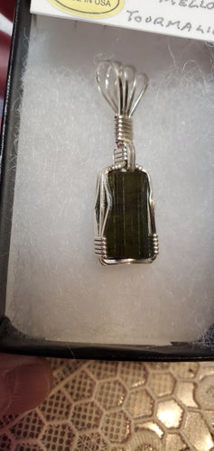 Custom Wire Wrapped Rough Watermelon Tourmaline Necklace/Pendant Sterling Silver